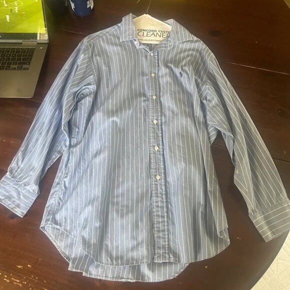 Polo Ralph Lauren Men's Button Up Dress Shirt Size 17 32/33 Philip - Picture 1 of 4